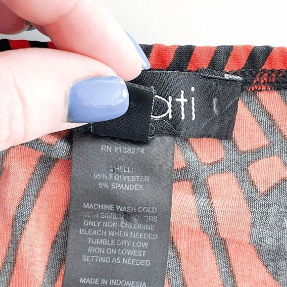 Kalijati Women's Boho Sleeveless Tube Mini Dress Red Black Size Medium - Picture 5 of 8